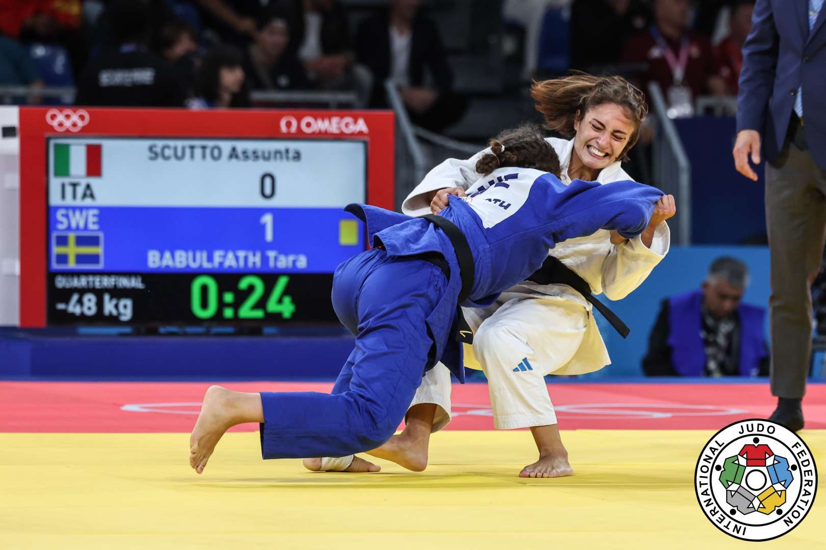 20240727_og_paris_day1_ijf_112_quarter_final_ita_scutto_swe_babulfath_48kg_c_edf